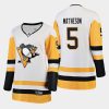 women penguins mike matheson white 2020 21 away breakaway player jersey