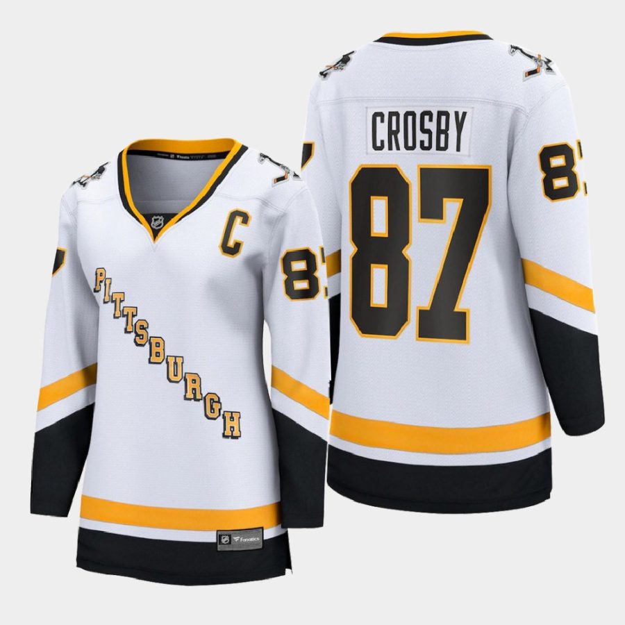 women penguins sidney crosby white 2020 21 reverse retro special edition breakaway player jersey