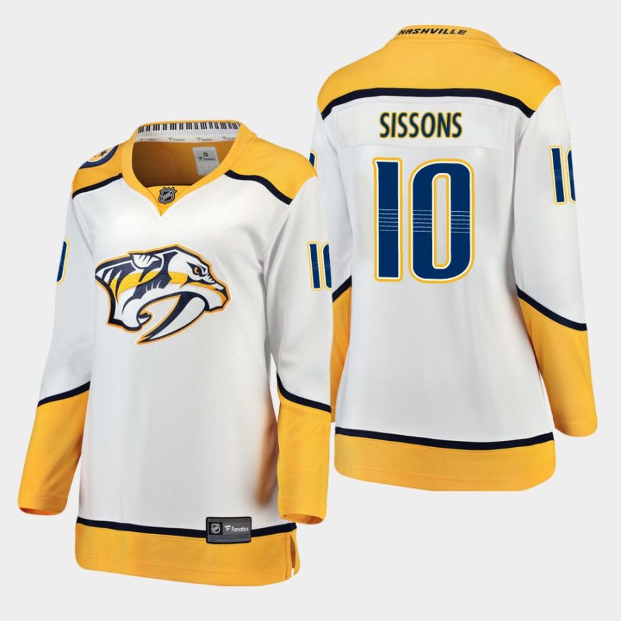 women predators colton sissons road breakaway player jersey