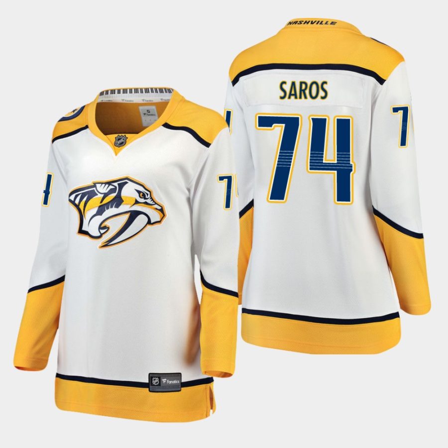 women predators juuse saros road breakaway player jersey