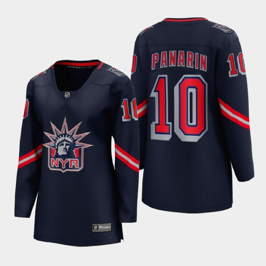 women rangers artemi panarin blue 2020 21 reverse retro special edition breakaway player jersey