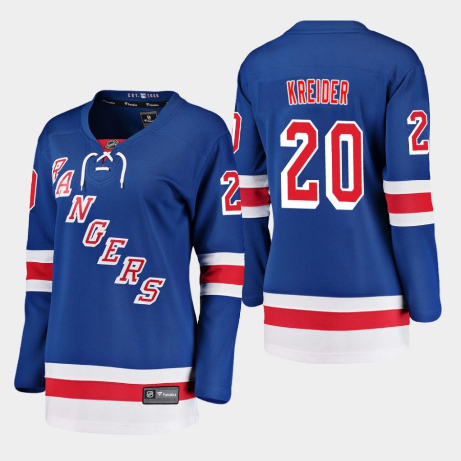 women rangers chris kreider home breakaway player jersey