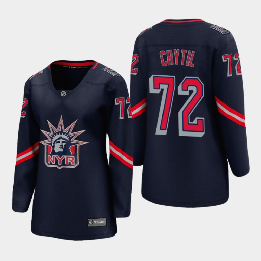 women rangers filip chytil blue 2020 21 reverse retro special edition breakaway player jersey