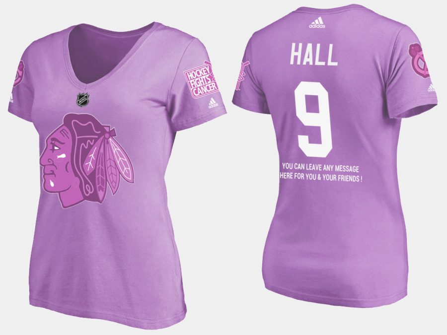 women retired blackhawks bobby hull fights cancer purple t shirt