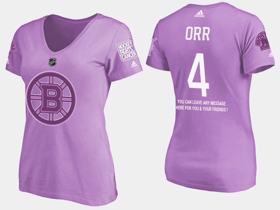 women retired bruins bobby orr fights cancer purple t shirt