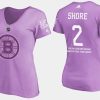 women retired bruins eddie shore fights cancer purple t shirt