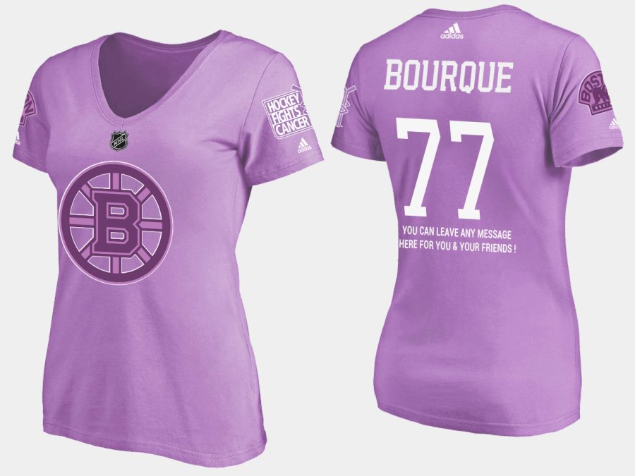 women retired bruins ray bourque fights cancer purple t shirt