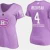 women retired canadiens jean beliveau fights cancer purple t shirt