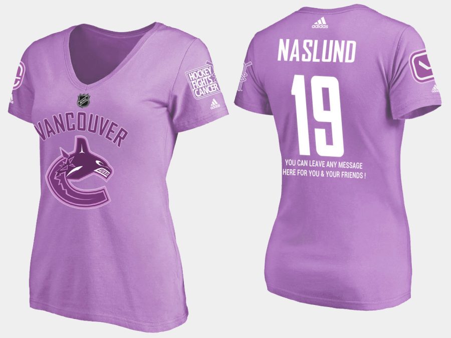 women retired canucks markus naslund fights cancer purple t shirt