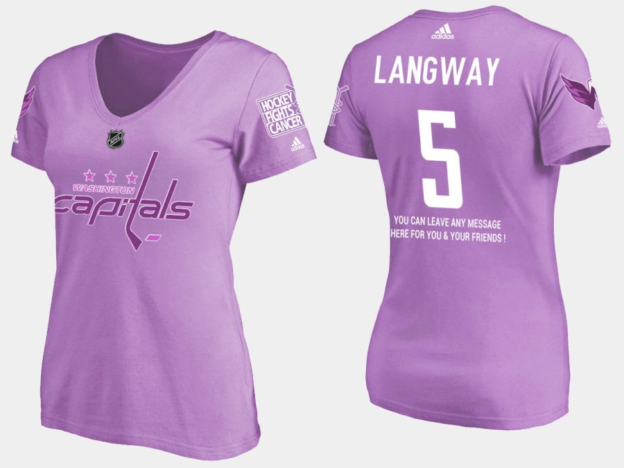 women retired capitals rod langway fights cancer purple t shirt