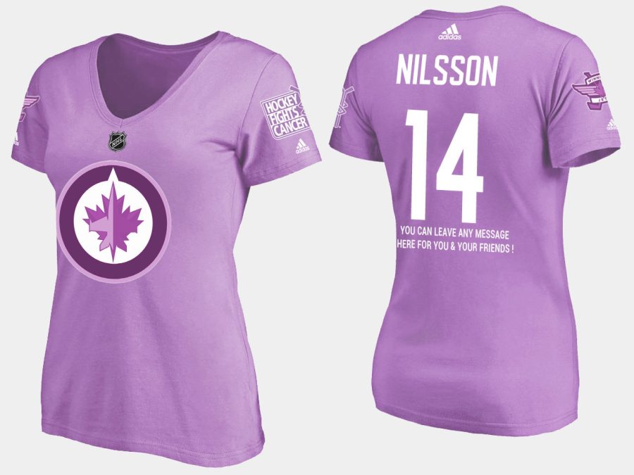 women retired jets ulf nilsson fights cancer purple t shirt