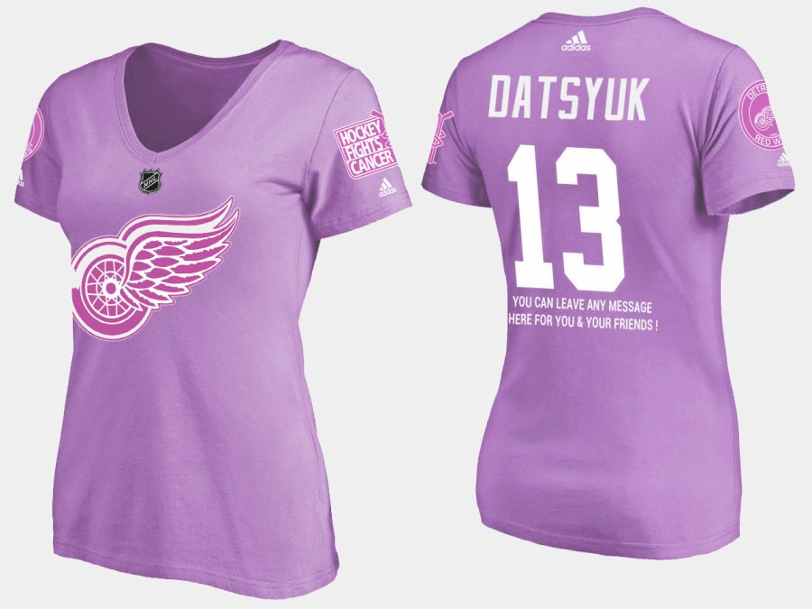 women retired red wings pavel datsyuk fights cancer purple t shirt