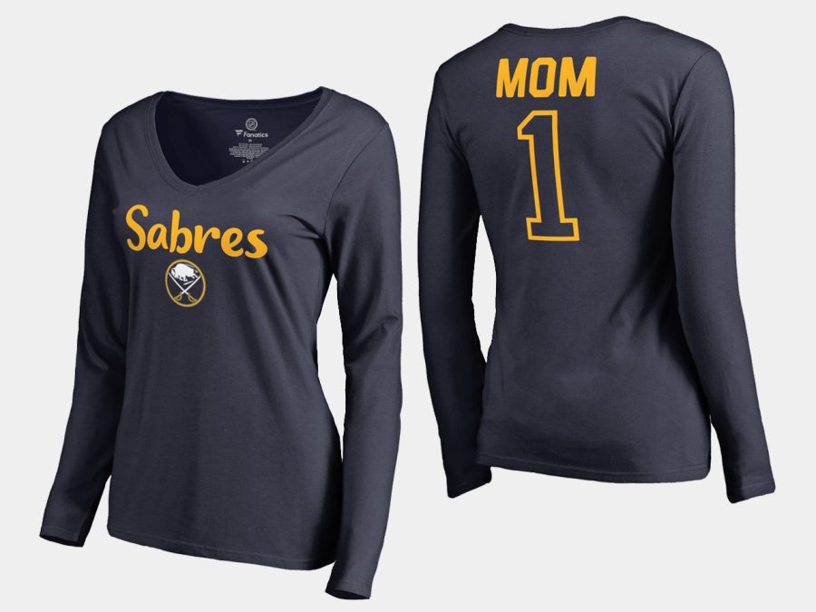 women sabres mothers day number 1 mom long sleeve t shirt