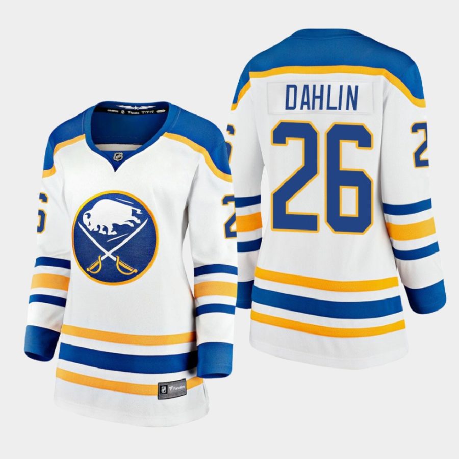 women sabres rasmus dahlin white away premier breakaway jersey