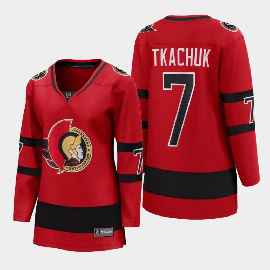 women senators brady tkachuk red 2020 21 reverse retro special edition breakaway player jersey