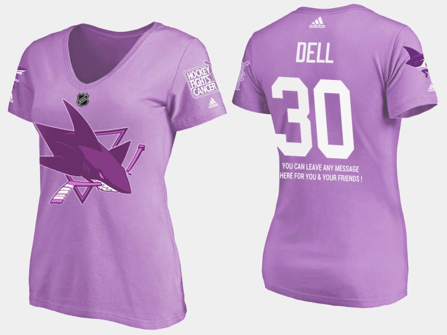 women sharks aaron dell fights cancer purple t shirt