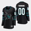 women sharks custom black alternate breakaway player jersey