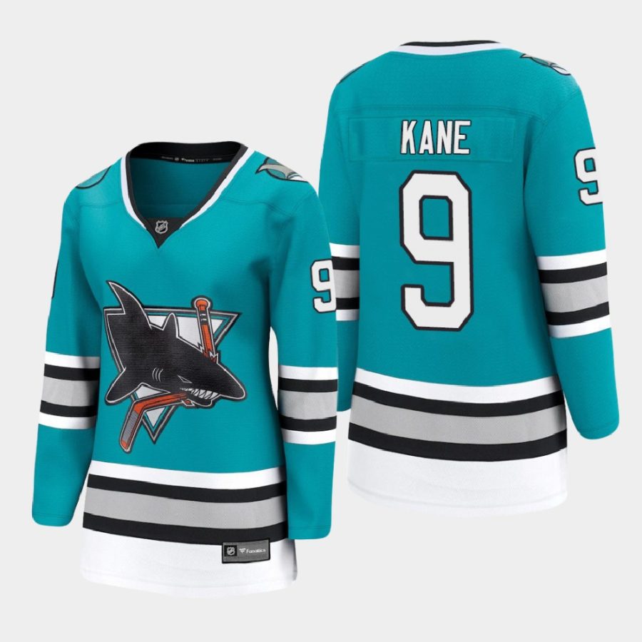 women sharks evander kane teal 2020 21 heritage 30th anniversary premier jersey