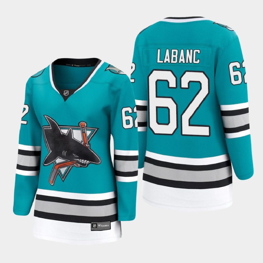 women sharks kevin labanc teal 2020 21 heritage 30th anniversary premier jersey