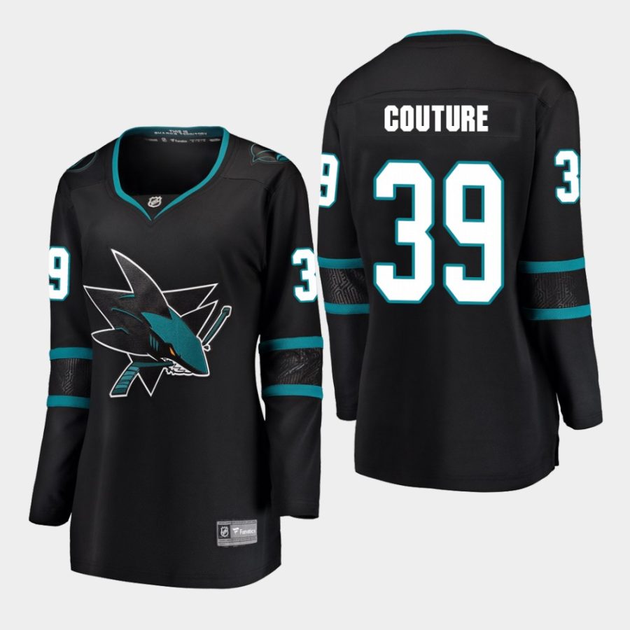 women sharks logan couture black alternate breakaway player jersey