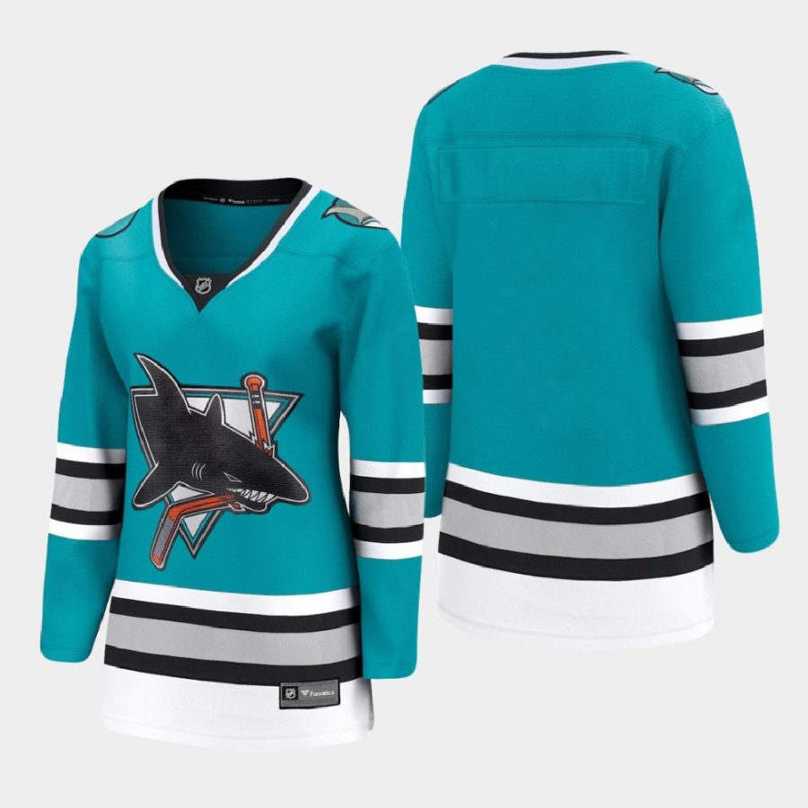 women sharks teal 2020 21 heritage 30th anniversary premier jersey