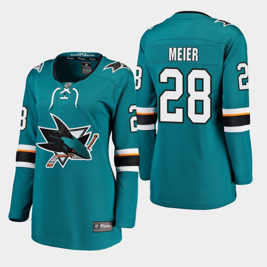 women sharks timo meier home breakaway player jersey