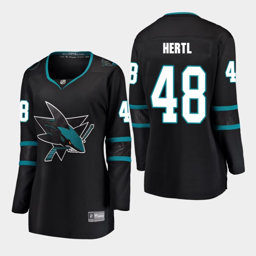 women sharks tomas hertl black alternate breakaway player jersey