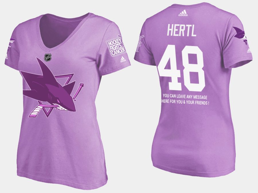 women sharks tomas hertl fights cancer purple t shirt