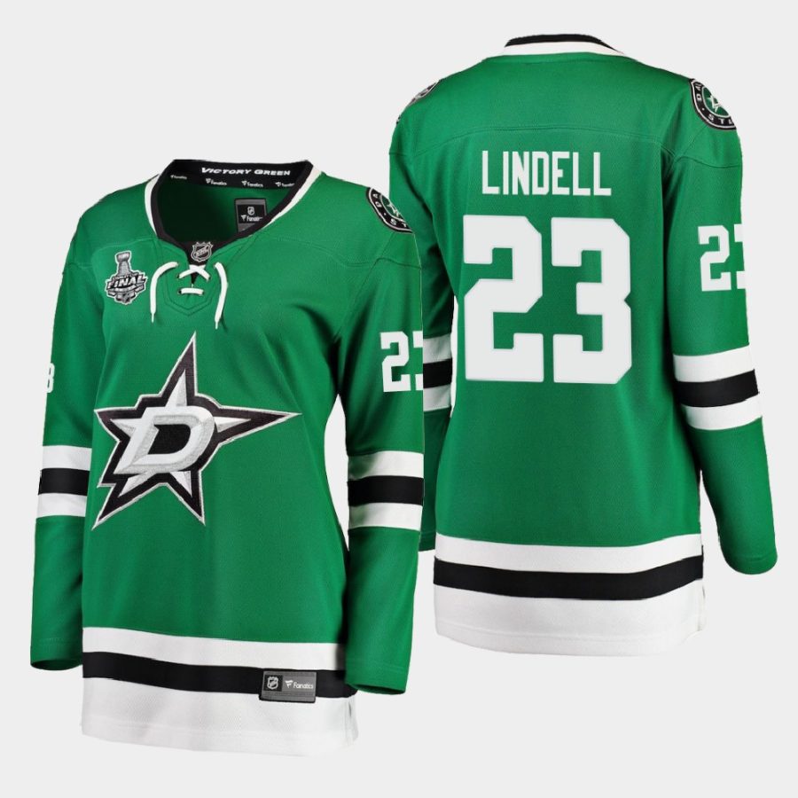 women stars esa lindell green 2020 stanley cup final home breakaway player jersey