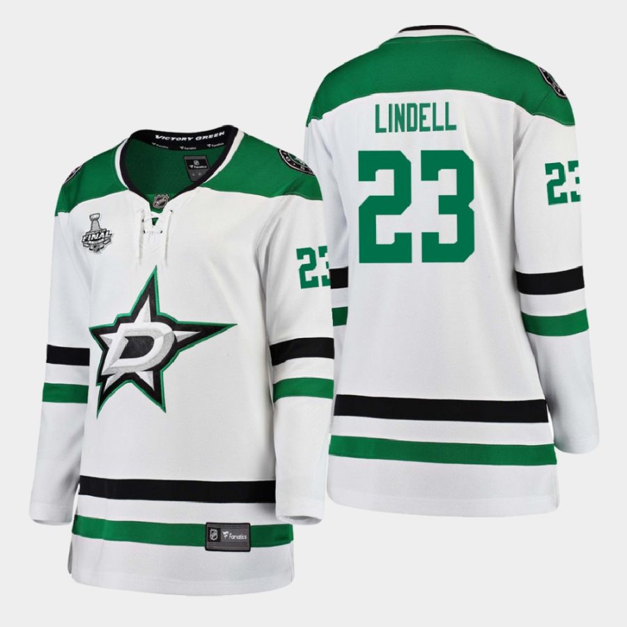 women stars esa lindell white 2020 stanley cup final away breakaway player jersey