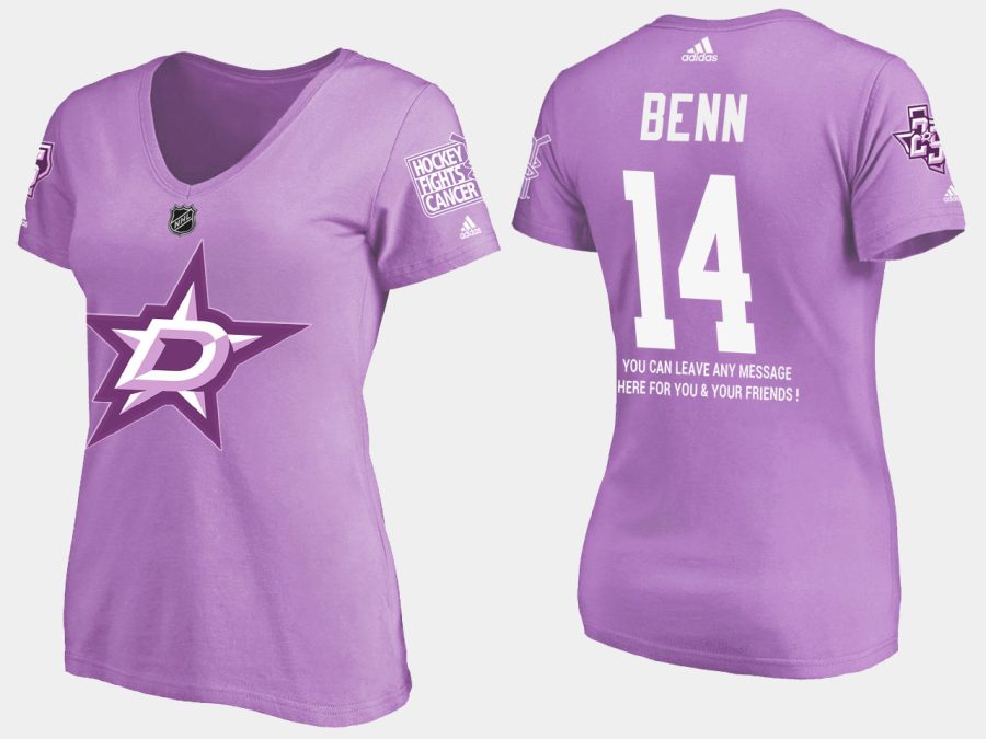 women stars jamie benn fights cancer purple t shirt