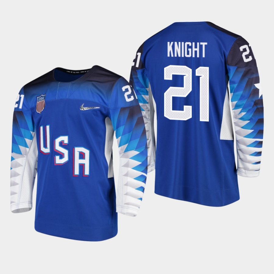 women usa team hilary knight 2019 iihf world championship blue player jersey