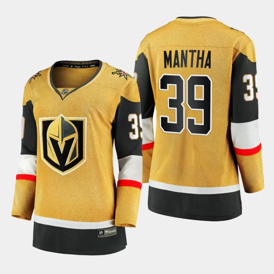 women vgk anthony mantha gold home breakaway player jersey