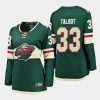 women wild cam talbot green 2020 21 home breakaway player jersey