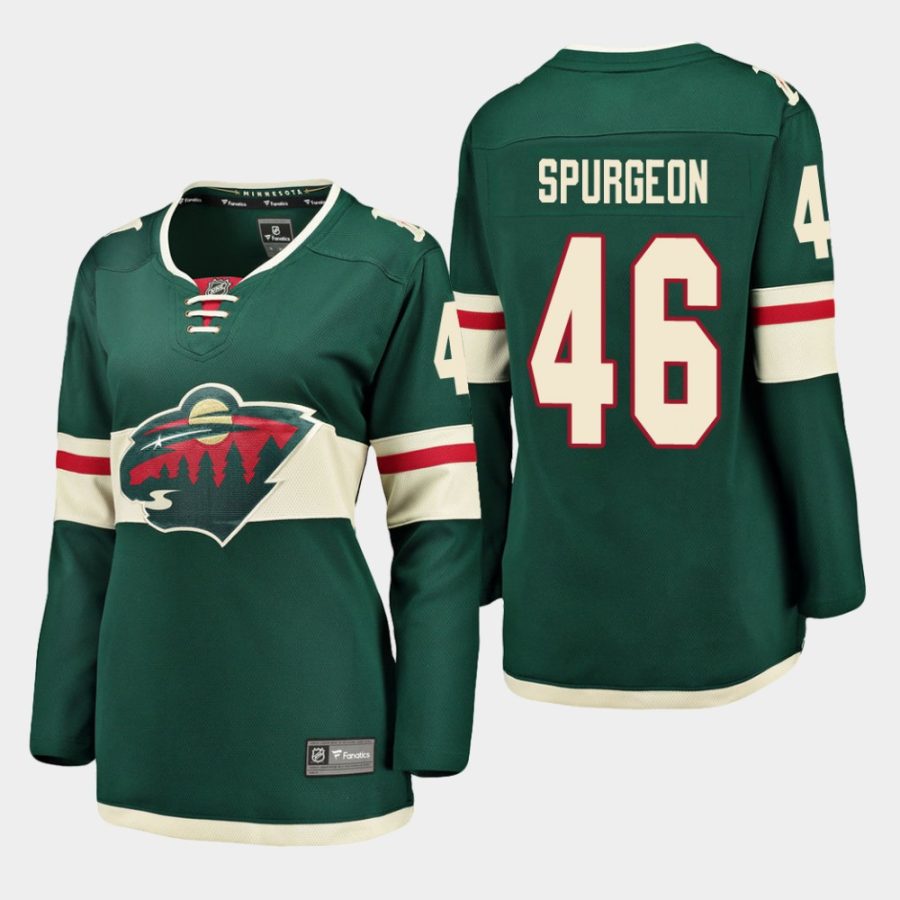 women wild jared spurgeon home breakaway player jersey