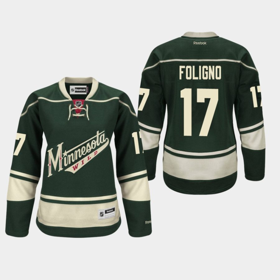 women wild marcus foligno alternate premier green jersey