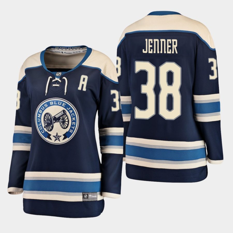 womens blue jackets boone jenner 2019 alternate breakaway player jerseynavy