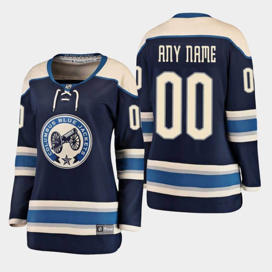 womens blue jackets custom 2019 alternate fanatics breakaway player jerseynavy