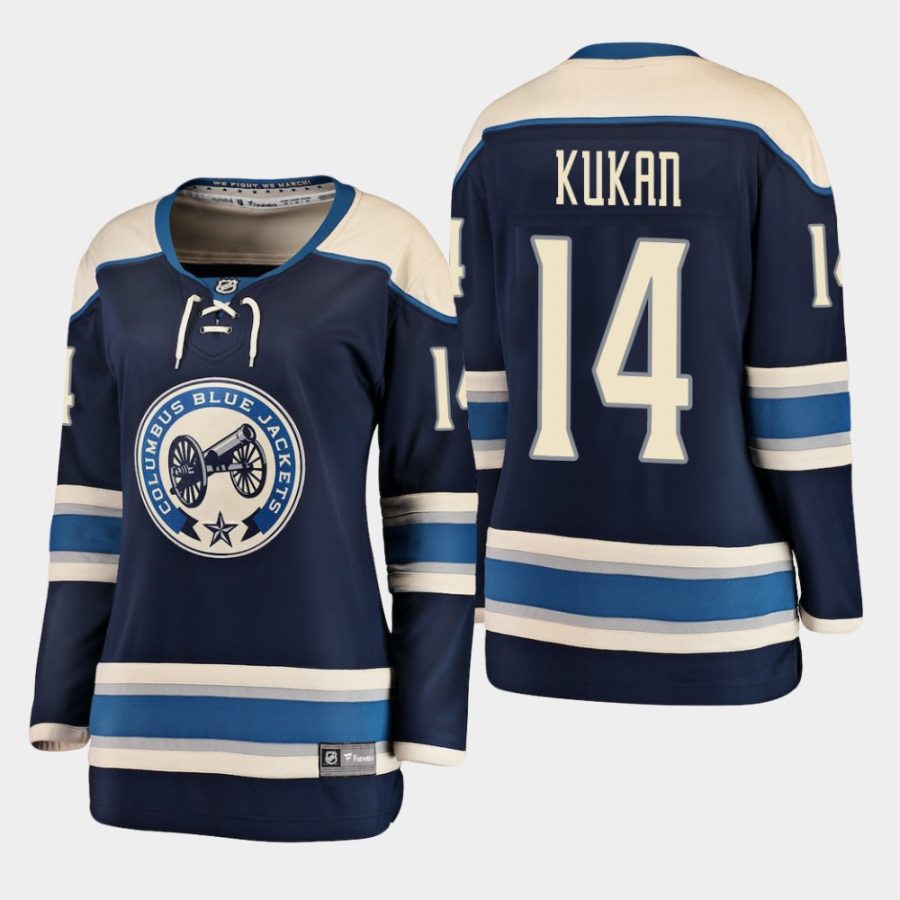 womens blue jackets dean kukan 2019 alternate breakaway player jerseynavy