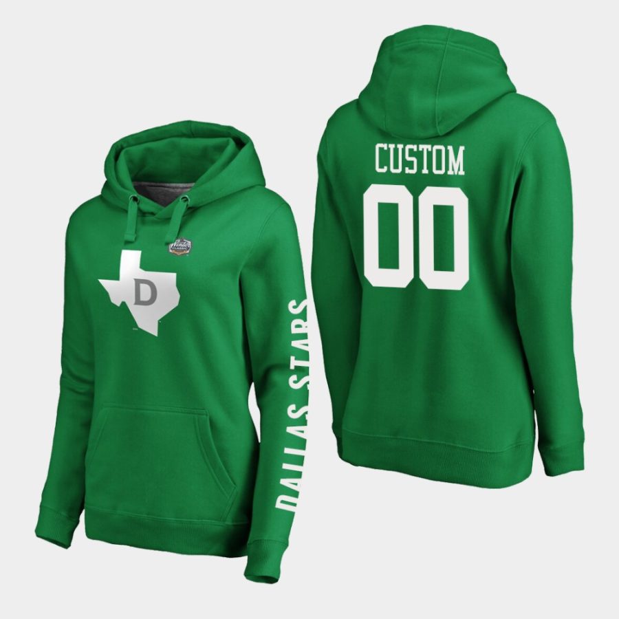 womens custom stars kelly green 2020 winter classic alternate logo hoodie