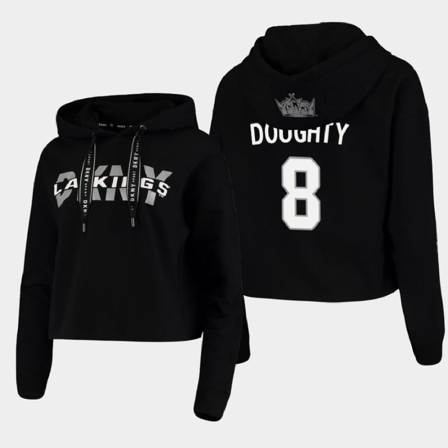 womens drew doughty kings black dkny x nhl nancy pullover hoodie