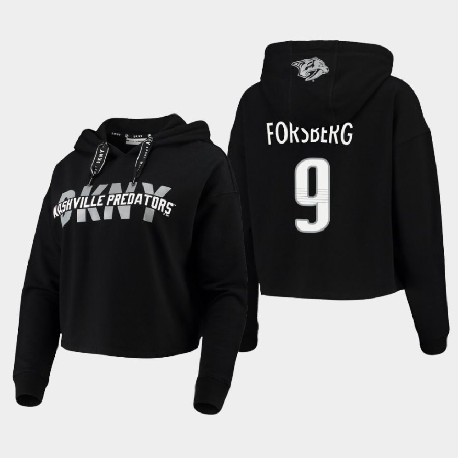 womens filip forsberg predators black dkny x nhl nancy pullover hoodie