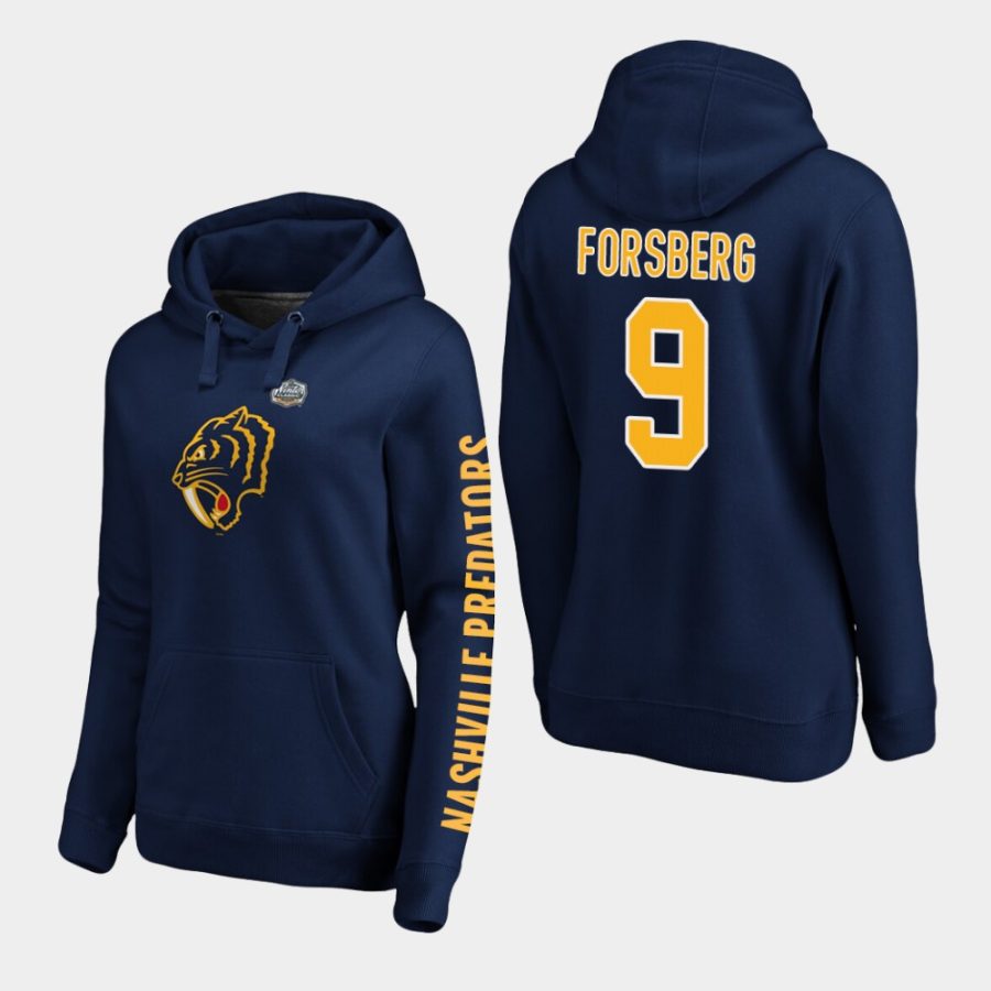 womens filip forsberg predators navy 2020 winter classic alternate logo hoodie