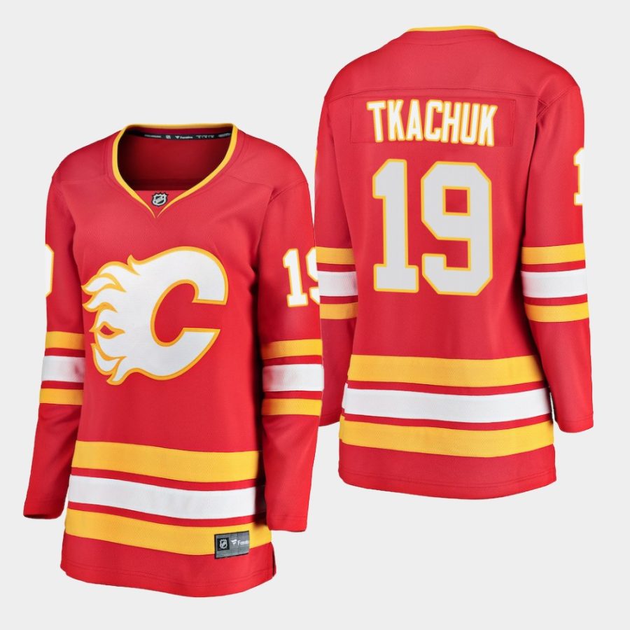 womens flames matthew tkachuk 2018 19 alternate fanatics branded breakaway jerseyred