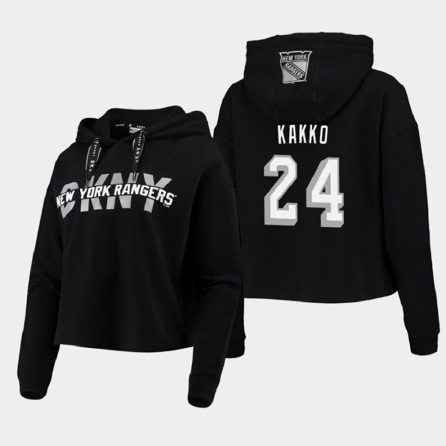 womens kaapo kakko rangers black dkny x nhl nancy pullover hoodie