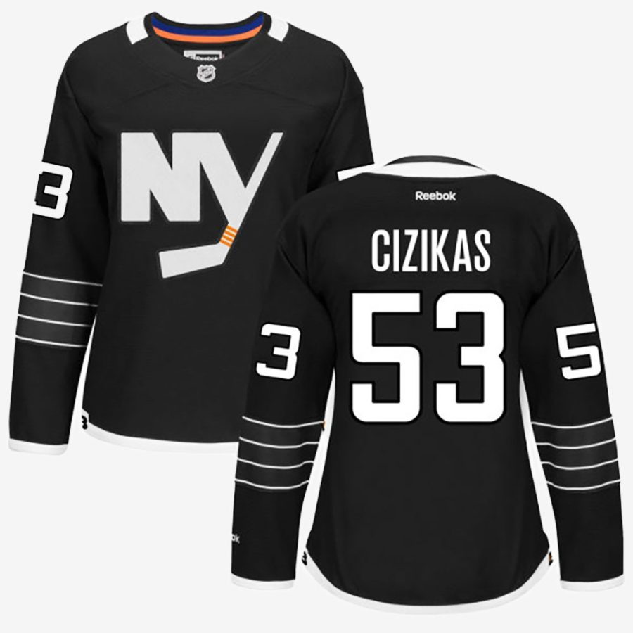 womens new york islanders 53 casey cizikas black premier alternate jersey