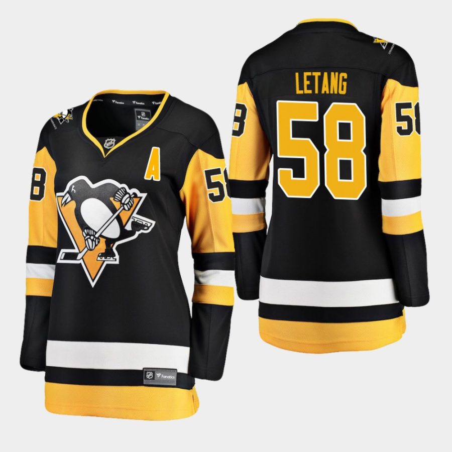 womens penguins kris letang 2018 19 home fanatics breakaway stronger than hate jerseyblack