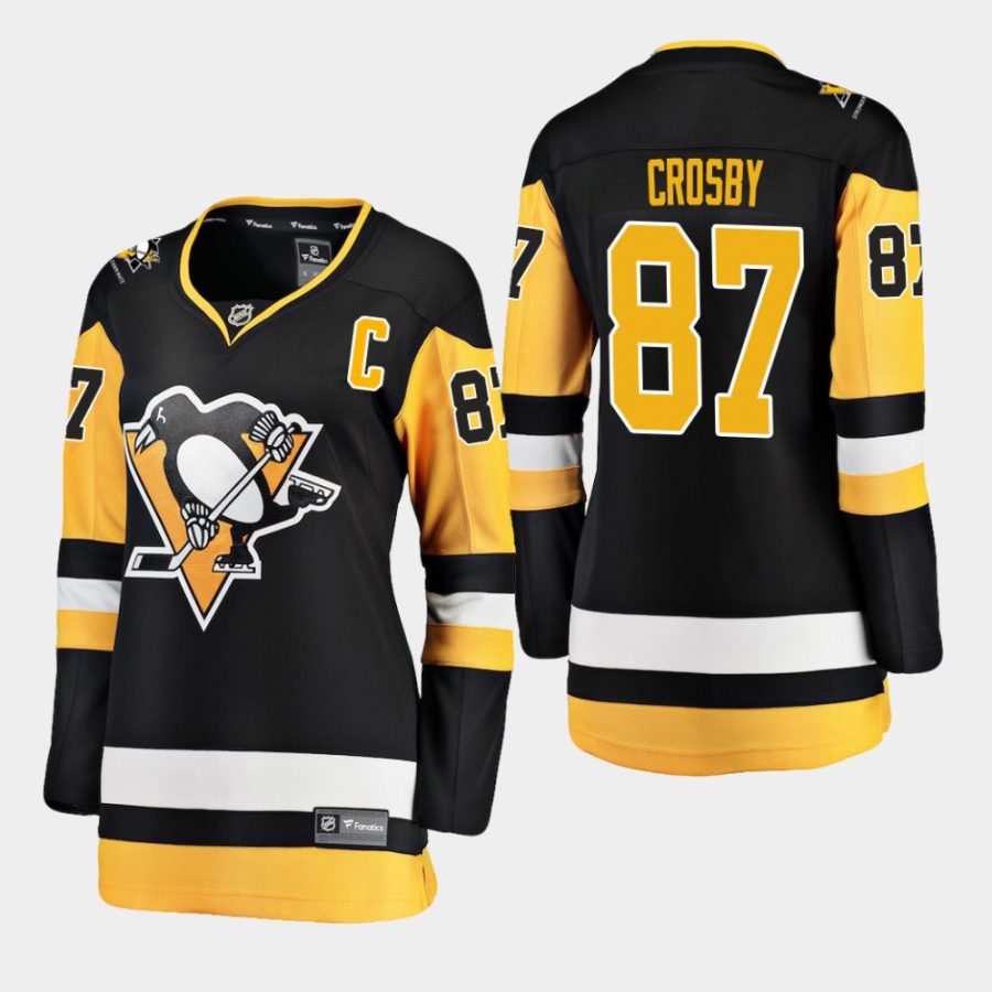 womens penguins sidney crosby 2018 19 home fanatics breakaway stronger than hate jerseyblack