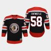 youth blackhawks mackenzie entwistle black 2021 reverse retro jersey