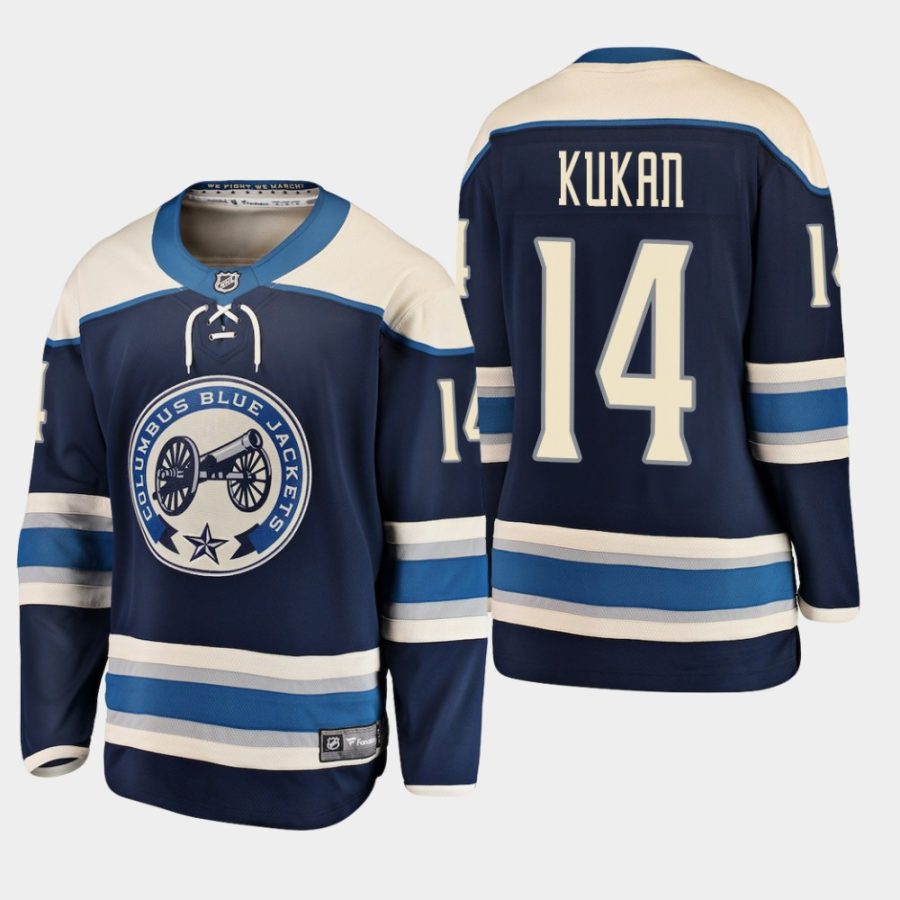 youth blue jackets dean kukan 2019 alternate breakaway player jerseynavy